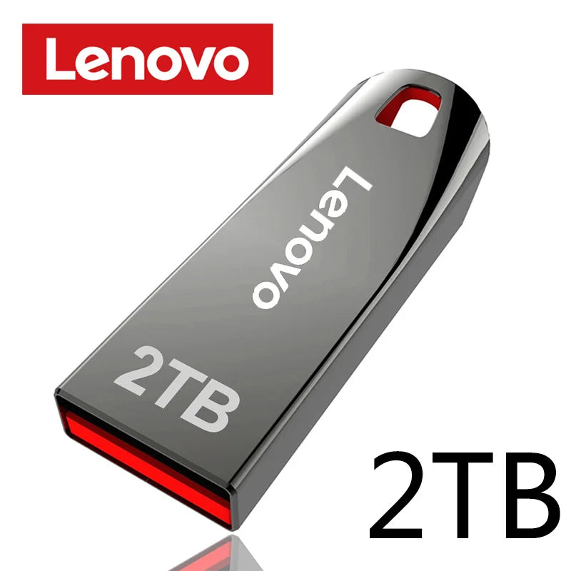 Clé USB 3.0 Lenovo 2 To Clé USB en métal haute vitesse 1 To 512 Go 256 Go Clé USB portable Mémoire étanche Disque flash USB