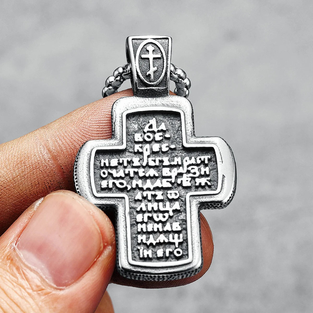 Jesus Cross Necklace Vintage Bible 316L Stainless Steel Men Pendant Retro Chain Religion for Male Jewelry Best Gift Dropshipping