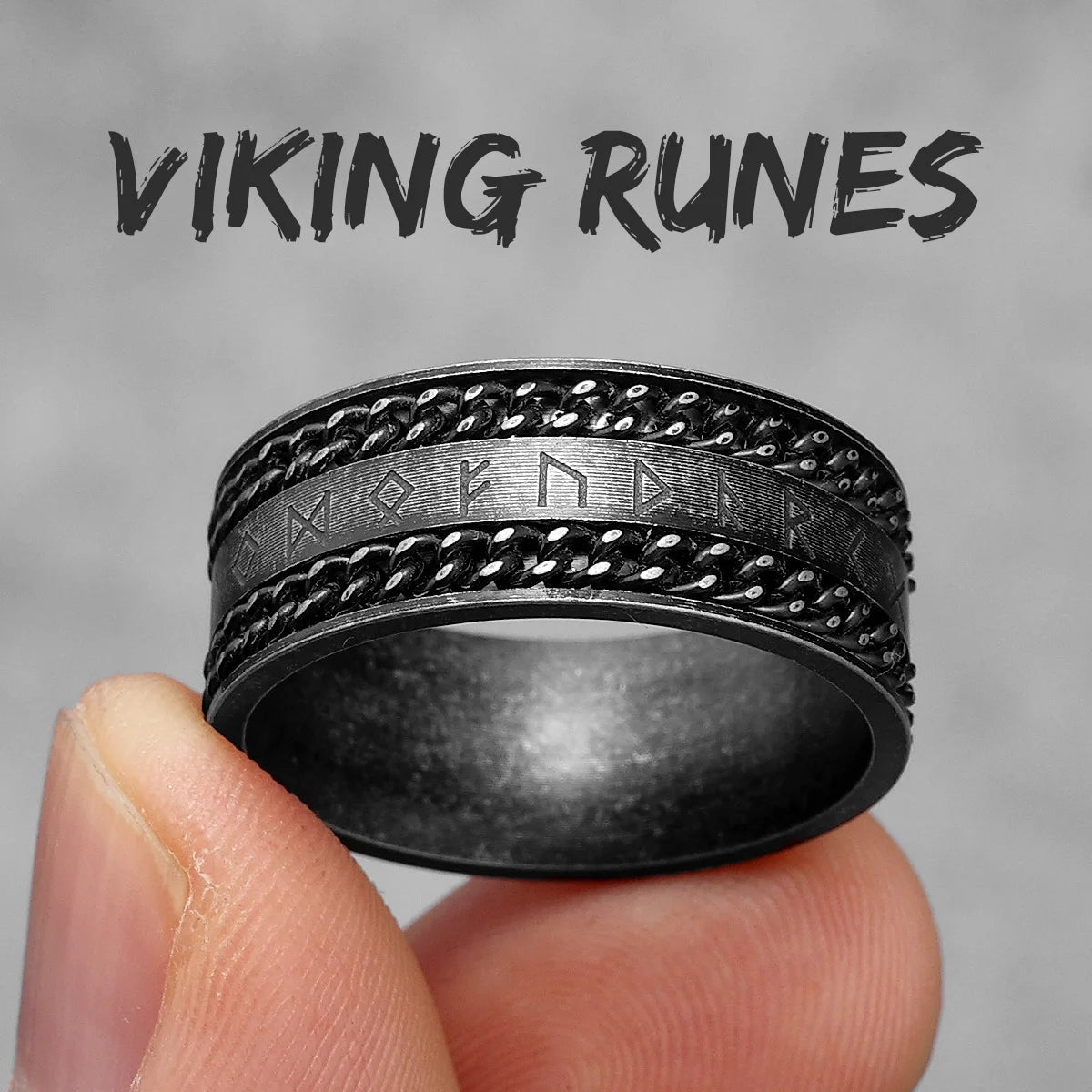 Anillos de acero inoxidable vintage con diseño de runas vikingas nórdicas y nudos celtas para hombre y mujer, joyería punk para motociclistas, regalo creativo al por mayor