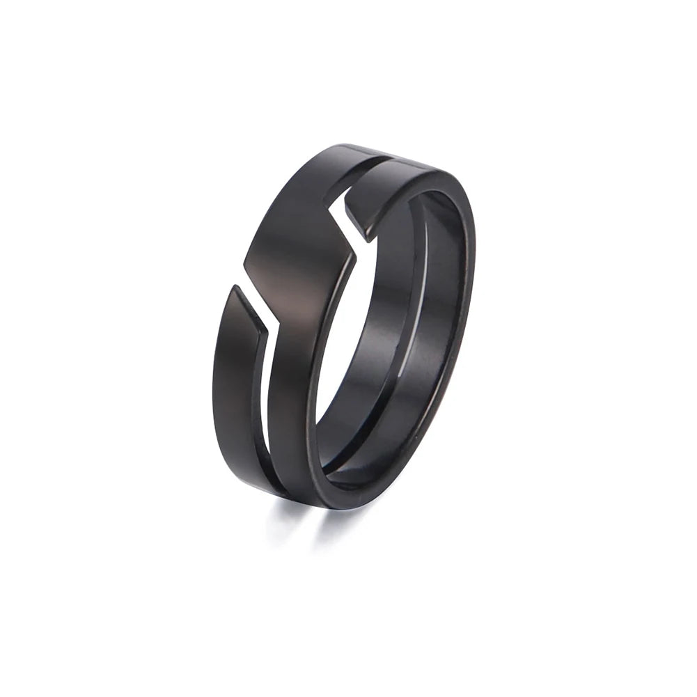 Bague de couple simple en acier inoxydable à la mode Dreamtimes pour hommes et femmes, bagues décontractées, bijoux, cadeau d'anniversaire de fiançailles 2023