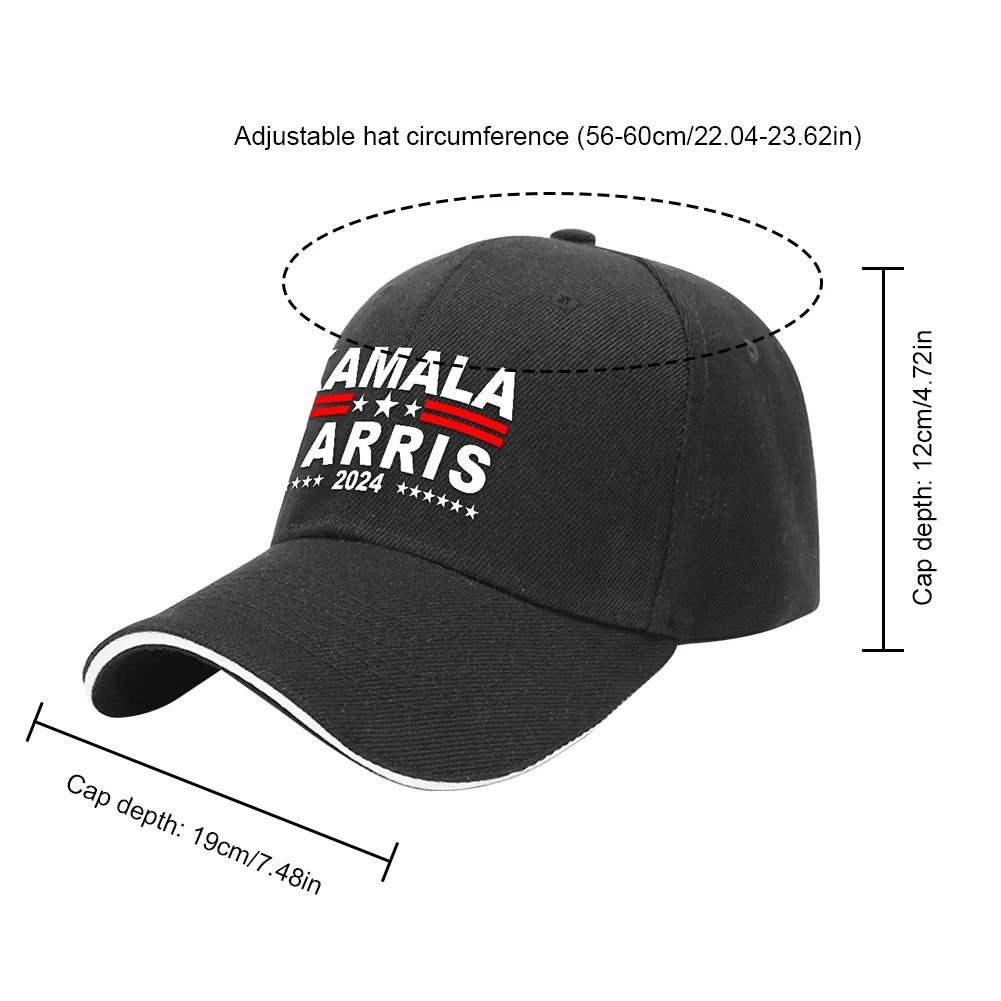 Casquette de baseball Kamala Harris unisexe, chapeau de baseball respirant et tendance, chapeau de papa politique réglable pour la randonnée et la pêche