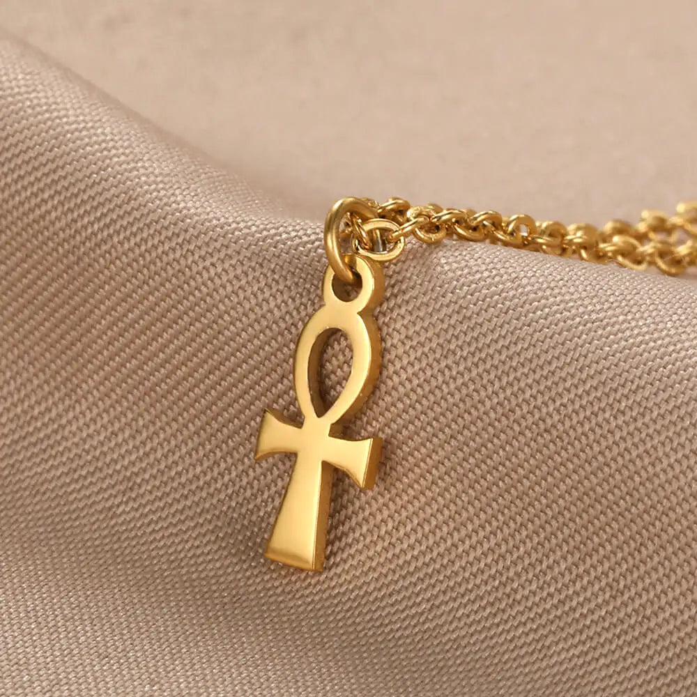 Cross Necklaces Height Classic Egyptian Nile Ankh Cross Pendant necklace  for Women Men Vintage Egyptian Jewelry Amulet Crucifix