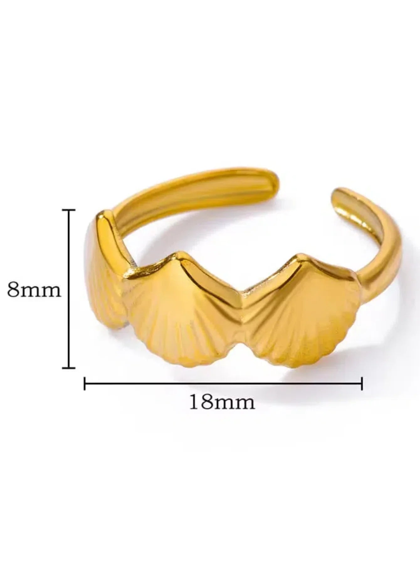 Freshwater Starfish Shell Opening Ring For Women New Fashion Gold Color Stainless Steel Anillos Summer Beach Jewelry Match Gifts