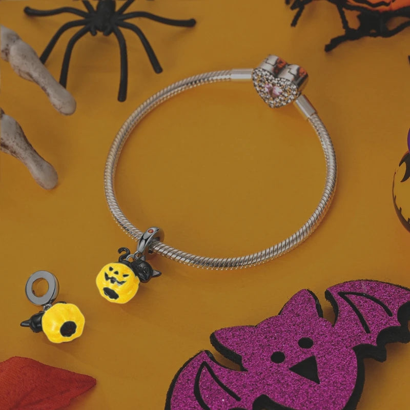 Halloween Pumpkin Mom Animal Ocean Series Beads Charm Bead Fit Original Pandora Bracelet Silver 925 DIY Jewelry Women Gift