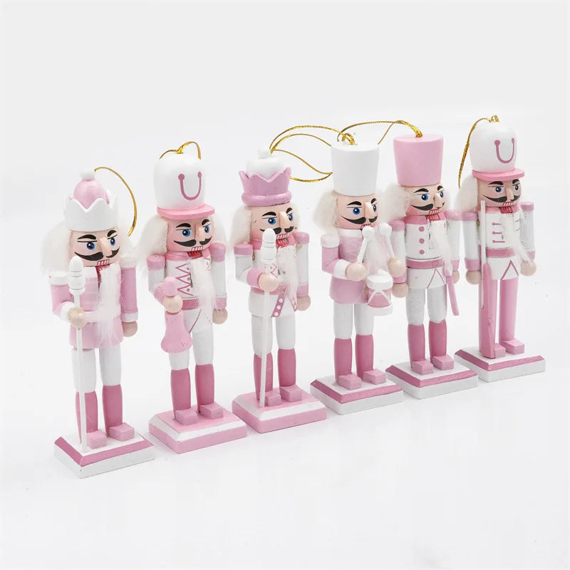 1pc 6/10/12/12.5cm Nutcracker Puppet Christmas Decor Flash Nutcracker Soldier Home Ornament