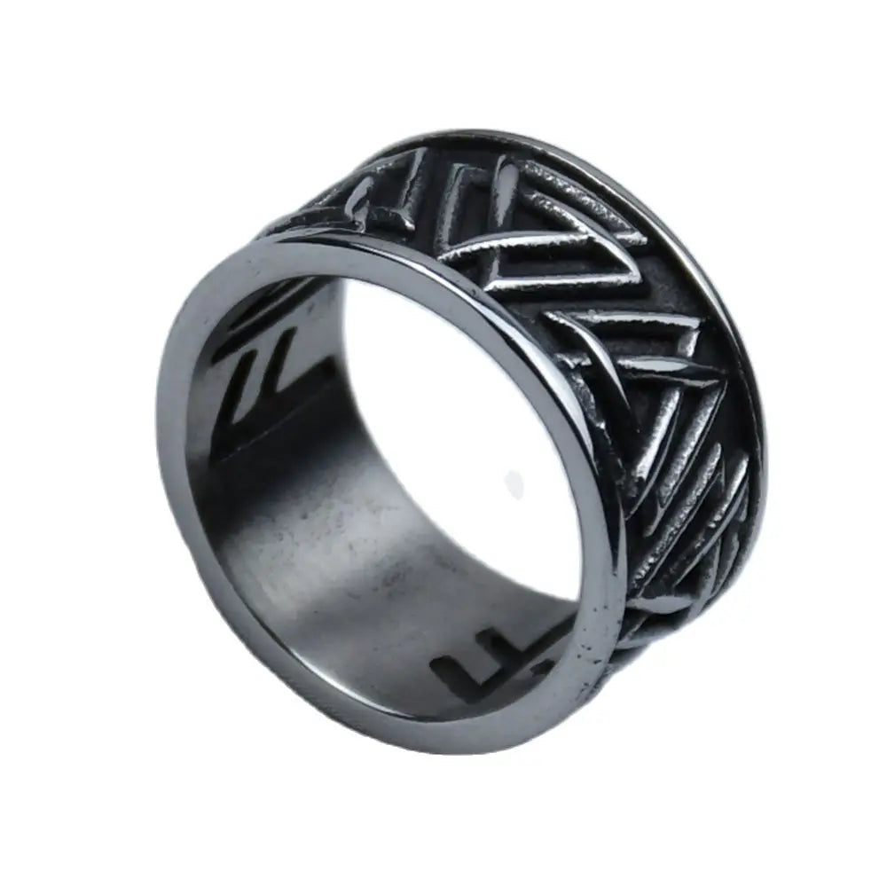 Anillo de cuervo de Odín, runa nórdica vikinga, amuleto de Valknut, anillos de acero inoxidable, regalo para hombres