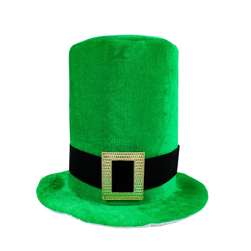 St Patrick's Day Novelty Irish Fancy Dress, Leprechaun Shamrock Pattern Hat