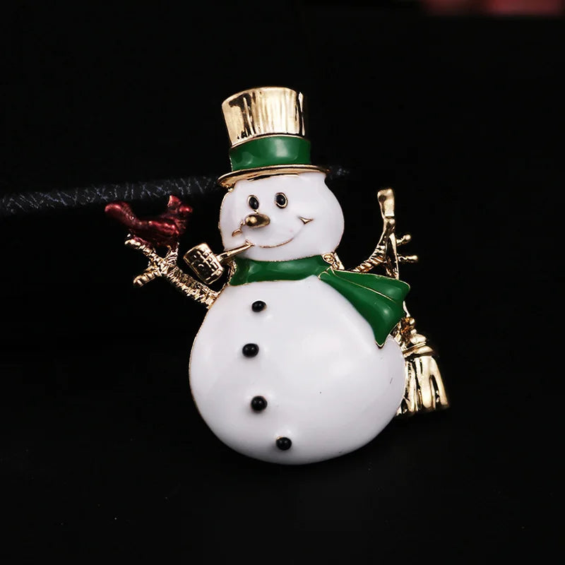 Luxury Exquisite Christmas Brooch Pin Snowman Santa Claus Boot Garland Fashion Jewelry Gift Christmas Decoration Brooches