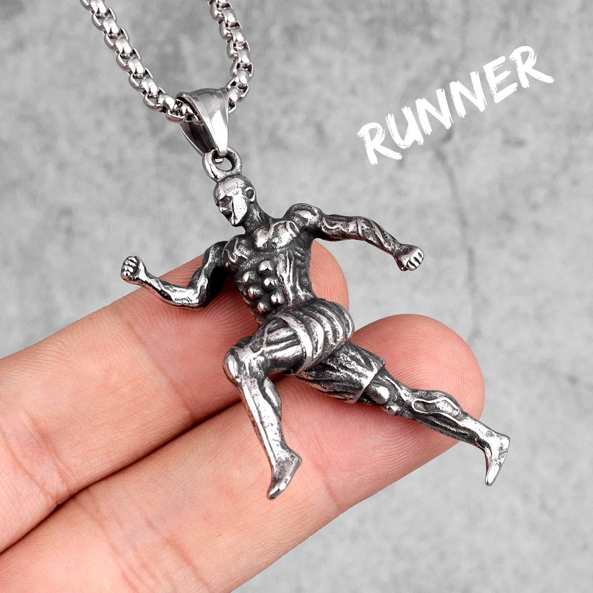 Fitness Gym Men Necklace Bodybuilding Boxing Gloves 316L Stainless Steel Pendant Tough Guy Chain for Boyfriend Male Jewelry Gift