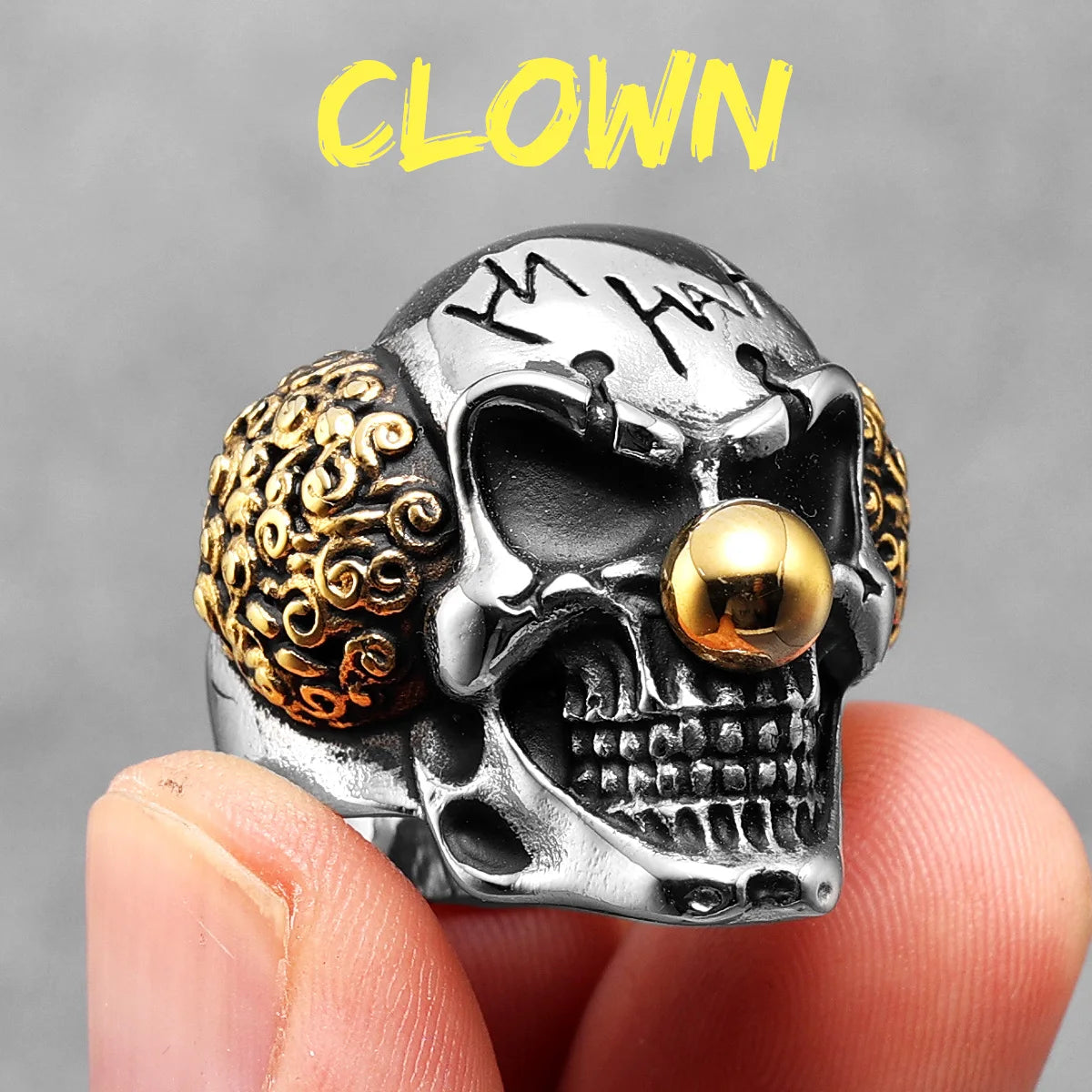 Vintage Punk Gothic All Skull Head Series Stainless Steel Womens Mens Rings Unique for Biker Jewelry Creativity Gift Wholesale