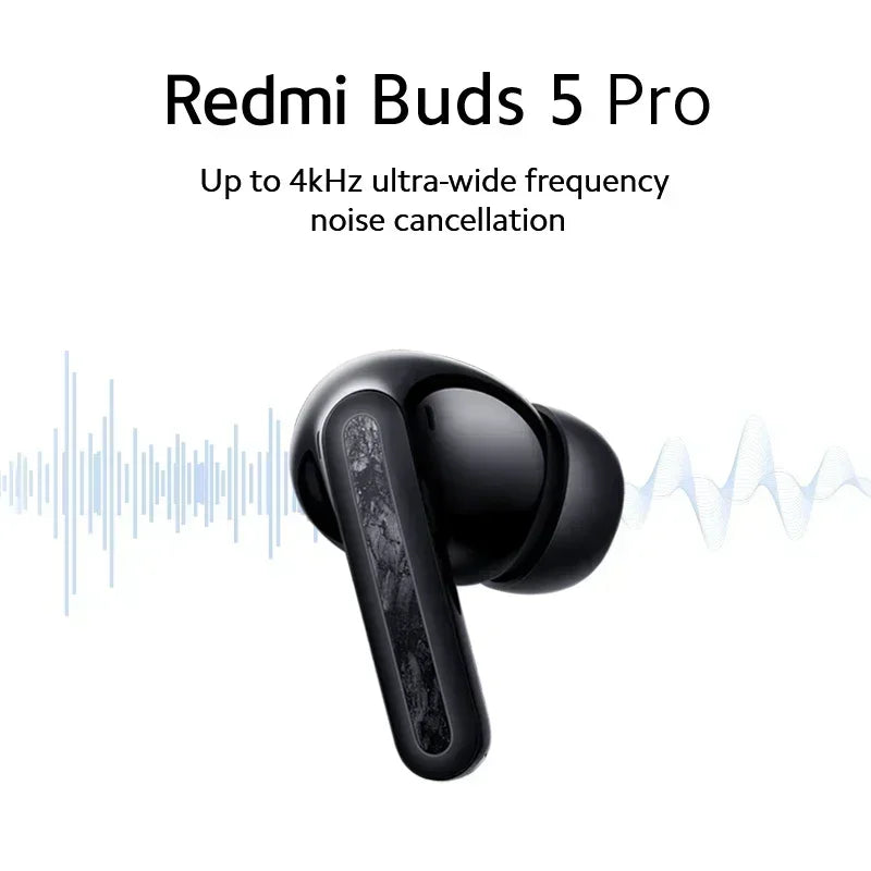 [World Premiere] Global Version Xiaomi Redmi Buds 5 Pro 38 Hours Long Battery Life TWS Earbuds 52dB Active Noise Reduction