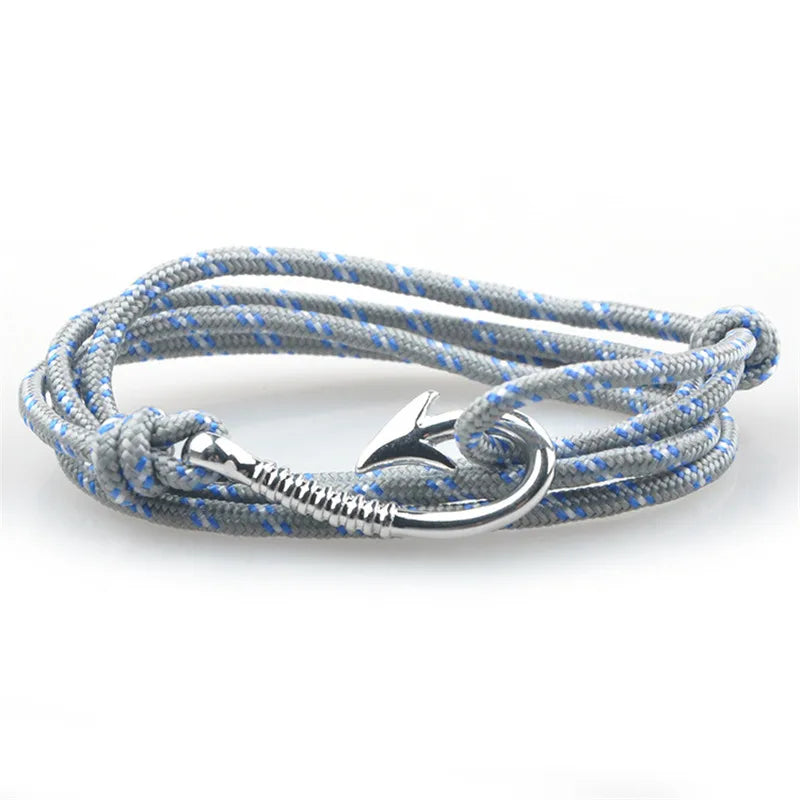 Clearance Sale Viking Hook Buckle Braided Rope Chain Bracelet Alloy Multilayer Bracelets Homme for Men Hands Jewelry Gift