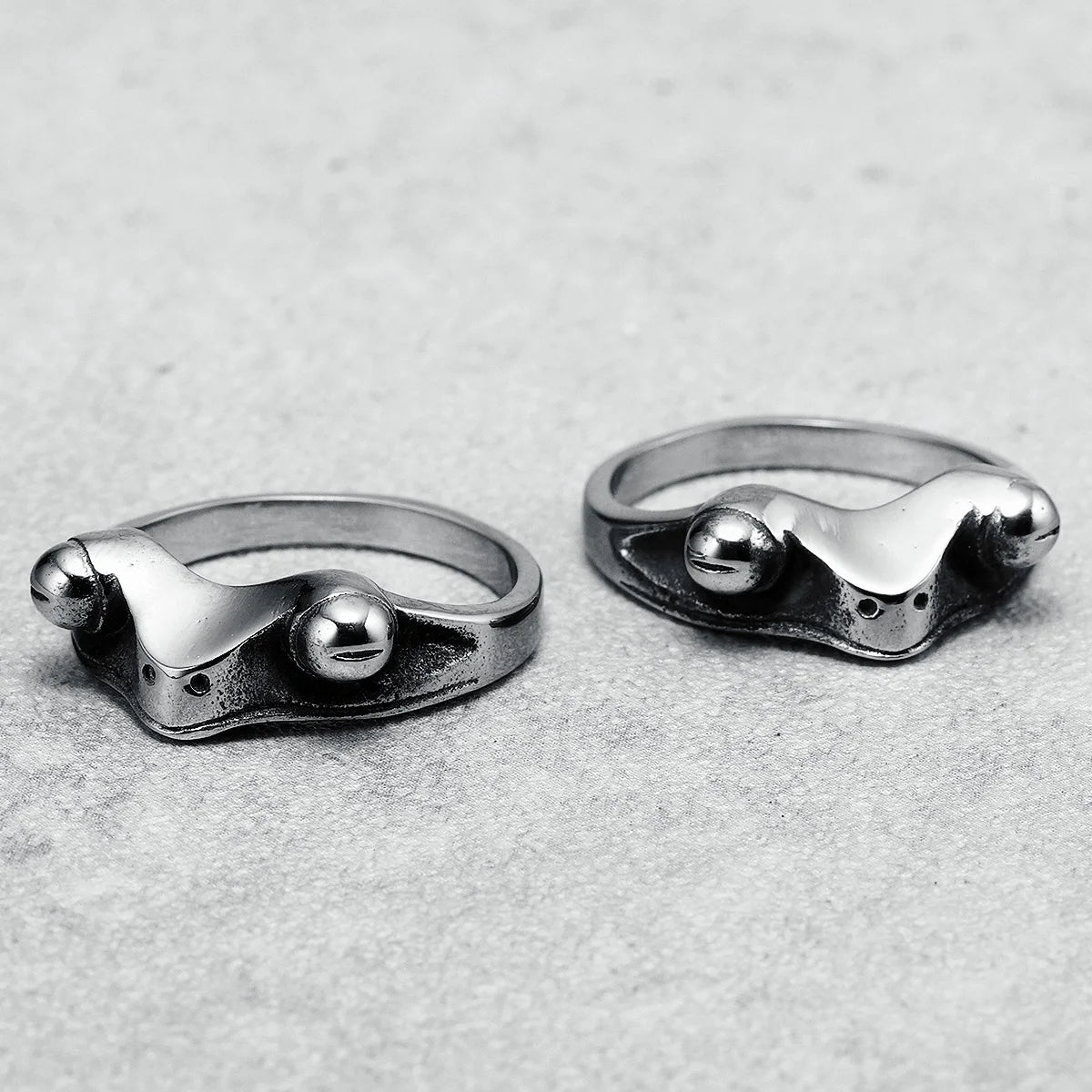 Einfacher Frosch schmaler Ring 316L Edelstahl Männer Retro Punk Ringe Rock für Biker Männlich Freund Schmuck Bestes Geschenk Dropshipping