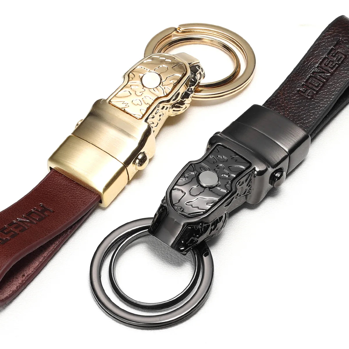 Luxury Keychains Men Women Car Key Chain for Key Ring Holder Jewelry Genuine Leather Rope Bag Pendant Custom Engraving Best Gift