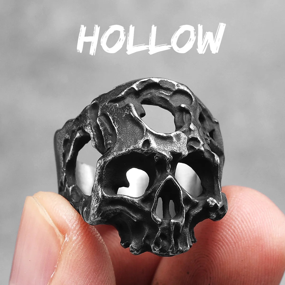 Skulls Ring 316L Stainless Steel Men Rings Domineering Devil Skull Hell Punk Rock Gothic for Biker Male Friend Jewelry Best Gift