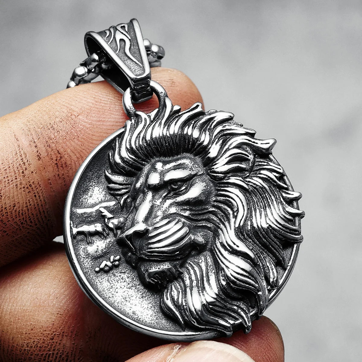 Majestic Lion Necklaces 316L Stainless Steel Wolf Clan Men Pendants Wild Chains Rock Punk for Boyfriend Male Jewelry Best Gift