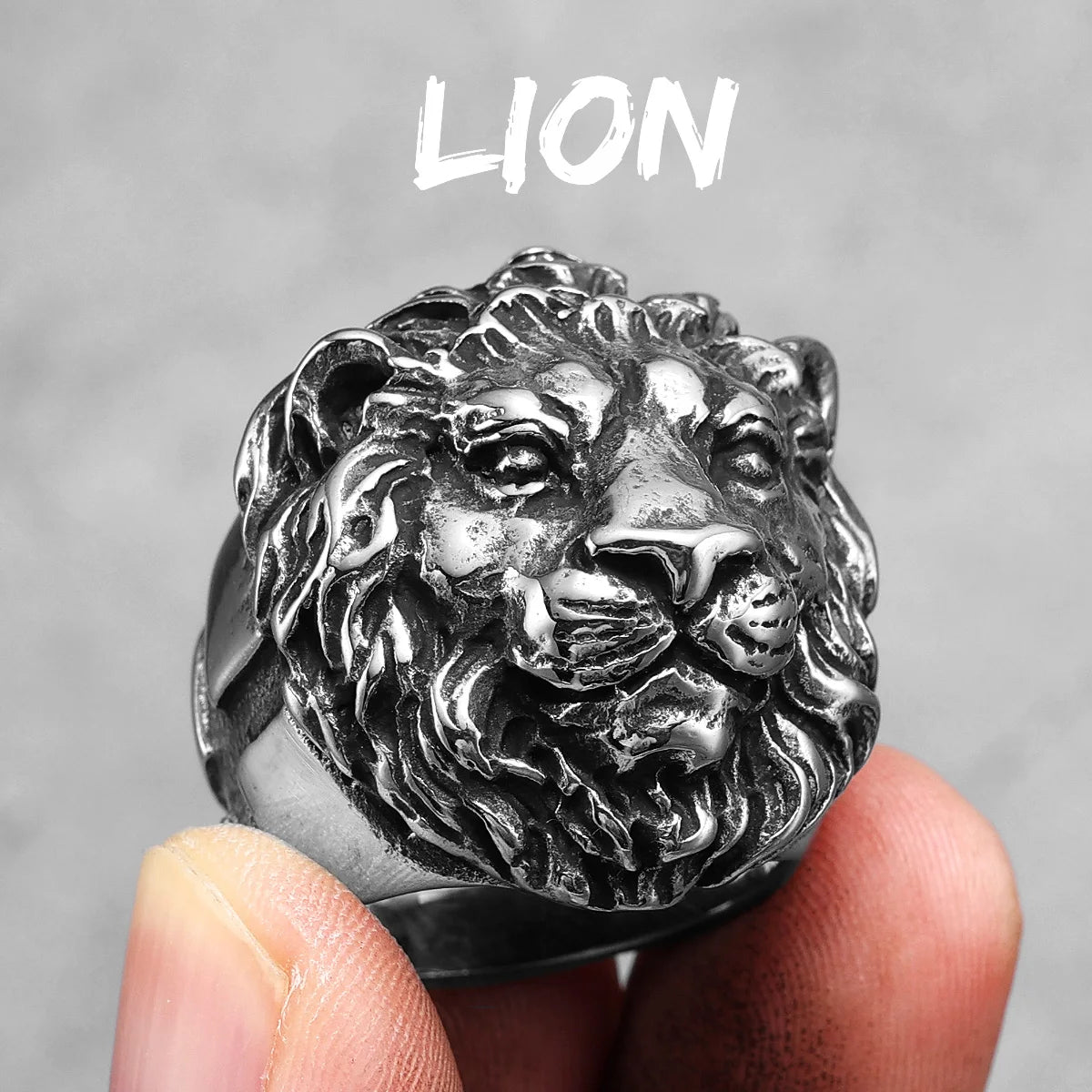 Bague léopard en acier inoxydable pour homme, anneau jaguar, animal sauvage, punk rock, bijoux de fête, accessoires d'halloween, cadeau, vente en gros