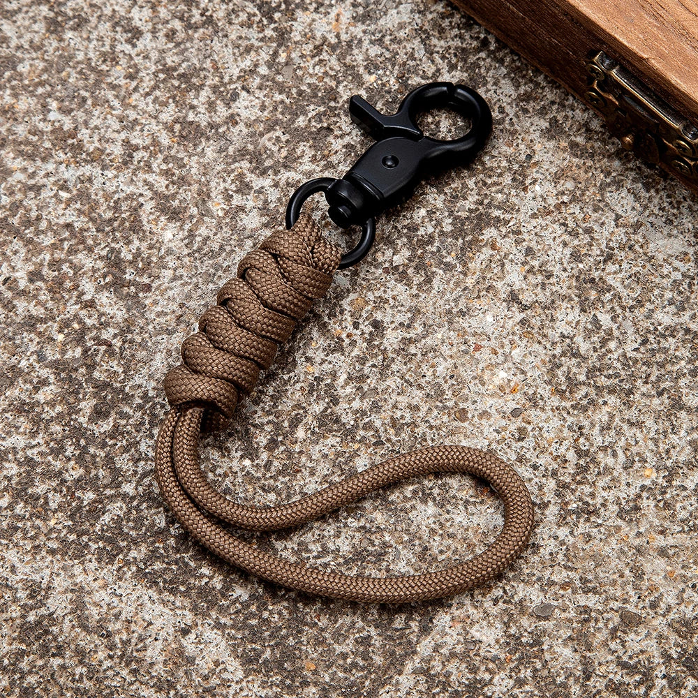 MKENDN Emergency Paracord Clip Buckle Keychain Outdoor Camping Rescue Survival Rope Flashlight Knife Lanyard Backpack keychains