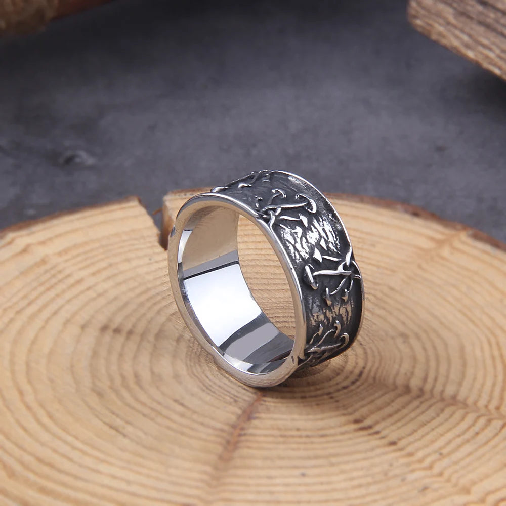 Fashion Style Stainless Steel Mushroom Ring Fashion Men And Women Retro Punk Hip Hop Jewelry Ring For Man Wholesale