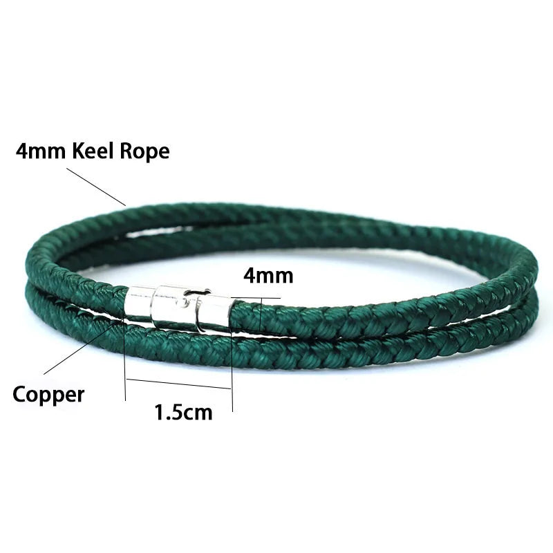 New Minimalist Rope Bracelet For Men Women Double Safety Buckle Magnetic Couple Braclet Grade A Keel Cord Lucky Red Braslet Gift