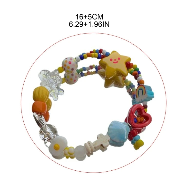 Pulsera de verano con cuentas de colores