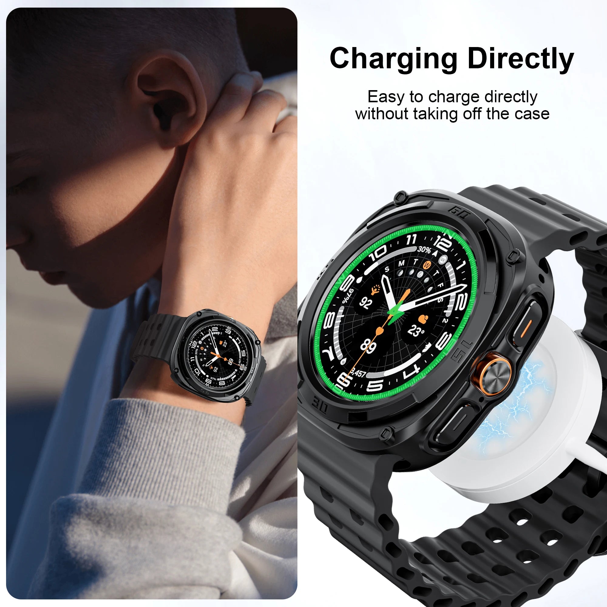 Screen protector for Samsung Galaxy Watch Ultra Case 47mm Accessories Hard PC Frame Protective Bumper Galaxy Watch Ultra cover