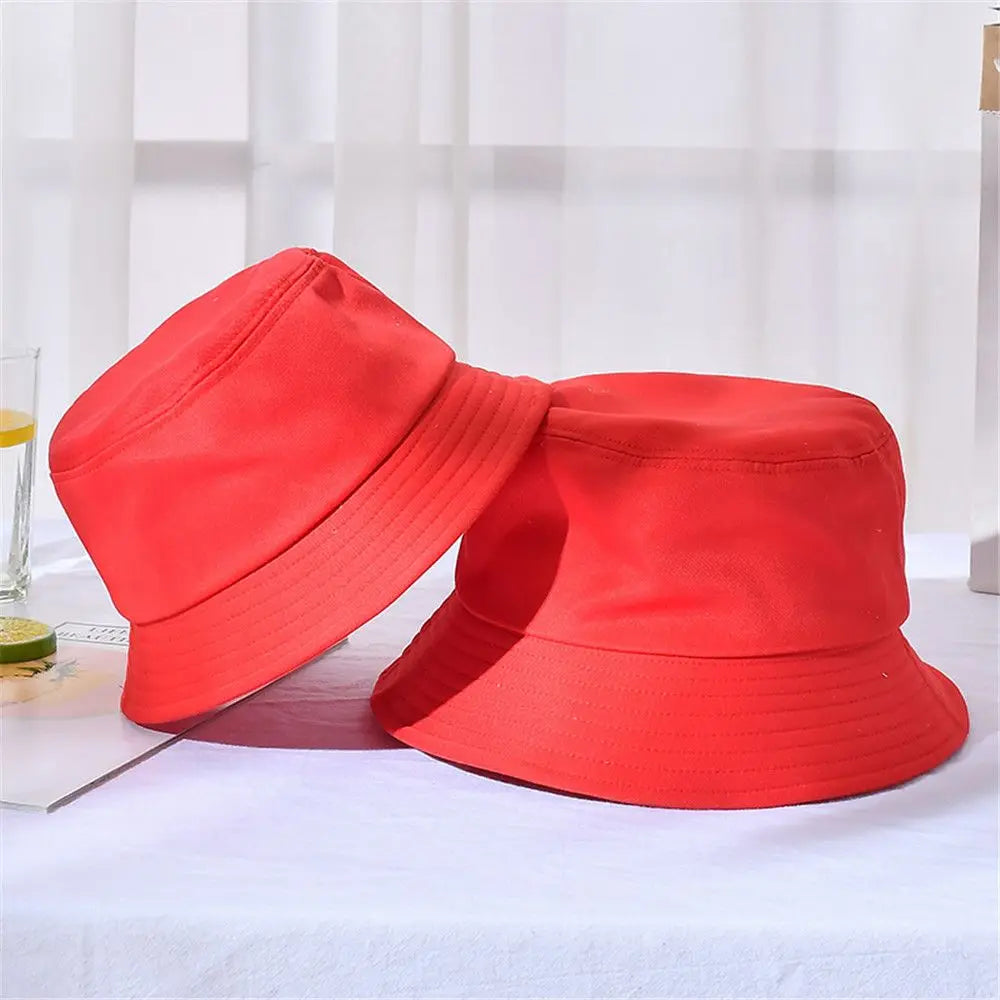 Chapeau de seau pliable d'été en coton unisexe pour femmes, chapeau de protection solaire d'extérieur, casquette de chasse de pêche de couleur pure, chapeau de bassin pour hommes, casquette de plage