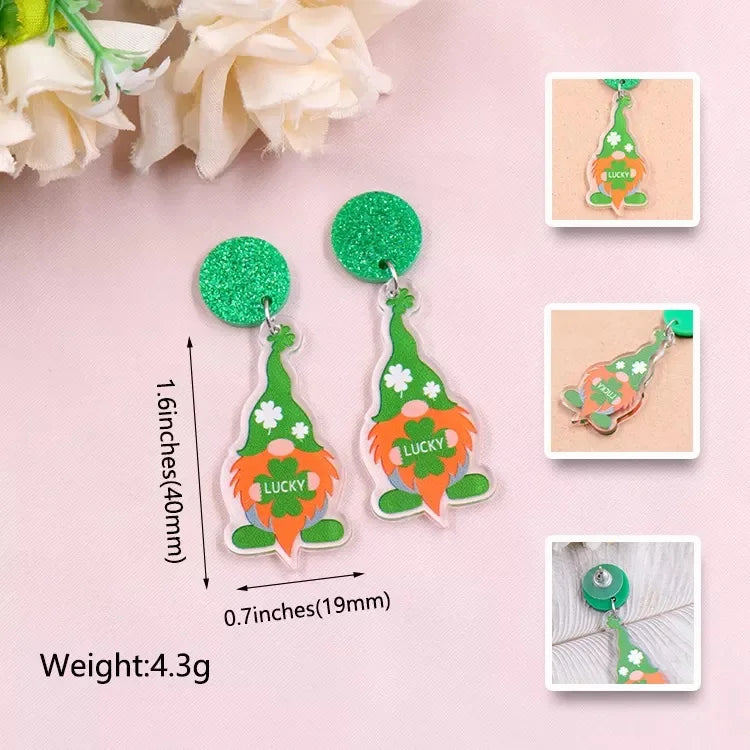 Boucles d'oreilles pendantes de Noël en forme de maison en pain d'épices, boucles d'oreilles en acrylique pailleté pour les fêtes