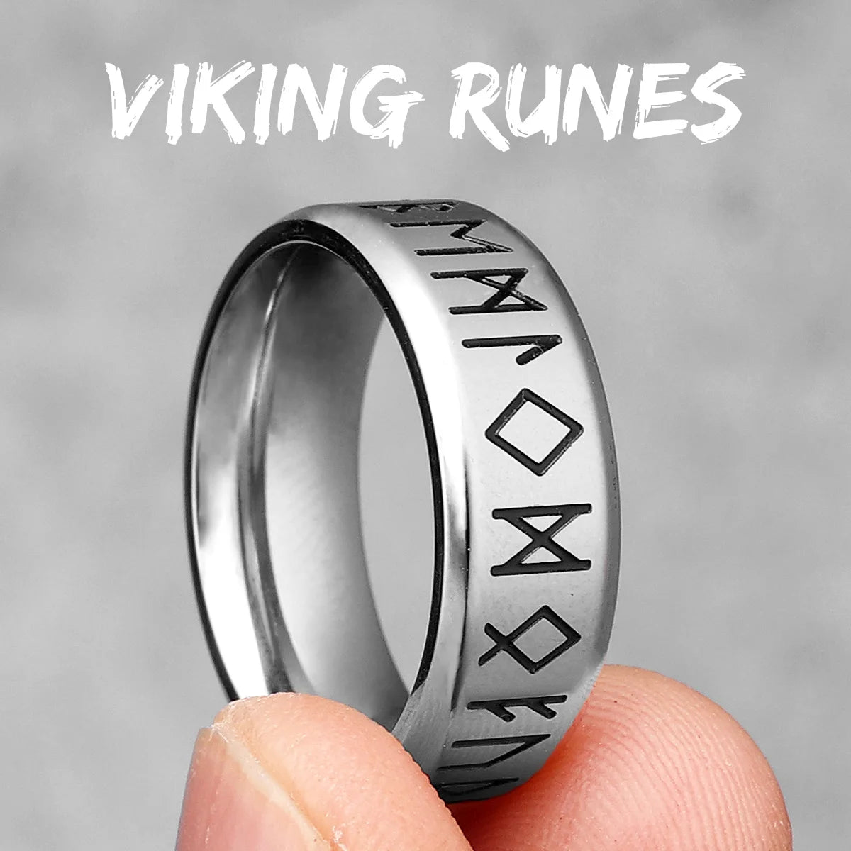 Anillos de acero inoxidable vintage con diseño de runas vikingas nórdicas y nudos celtas para hombre y mujer, joyería punk para motociclistas, regalo creativo al por mayor