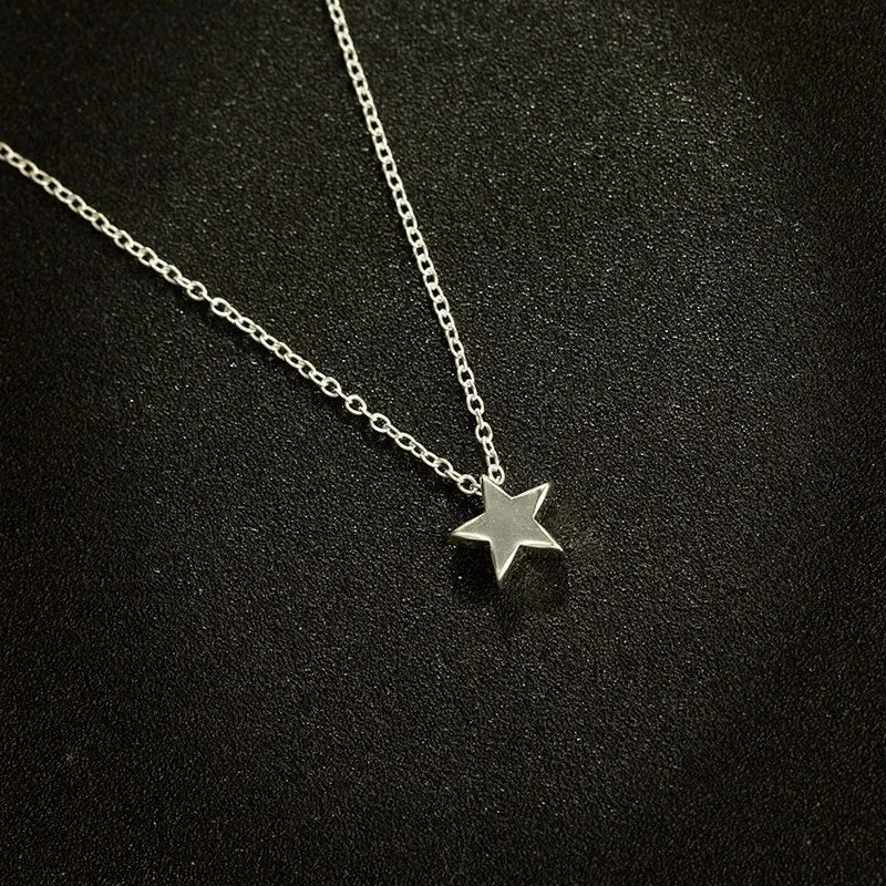 Y2K Star Zircon Pendant Necklace for Women Luxury Sweet Cool Girl Punk Heart Clavicle Chain New Fashion Jewelry Party Gift