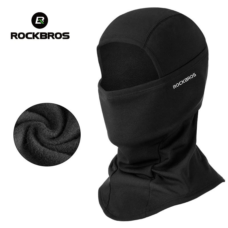 ROCKBROS Winter-Fahrradmaske, Fleece, thermisch, hält warm, winddicht, Fahrrad-Gesichtsmaske, Sturmhaube, Skimaske, Angeln, Skifahren, Mütze, Kopfbedeckung