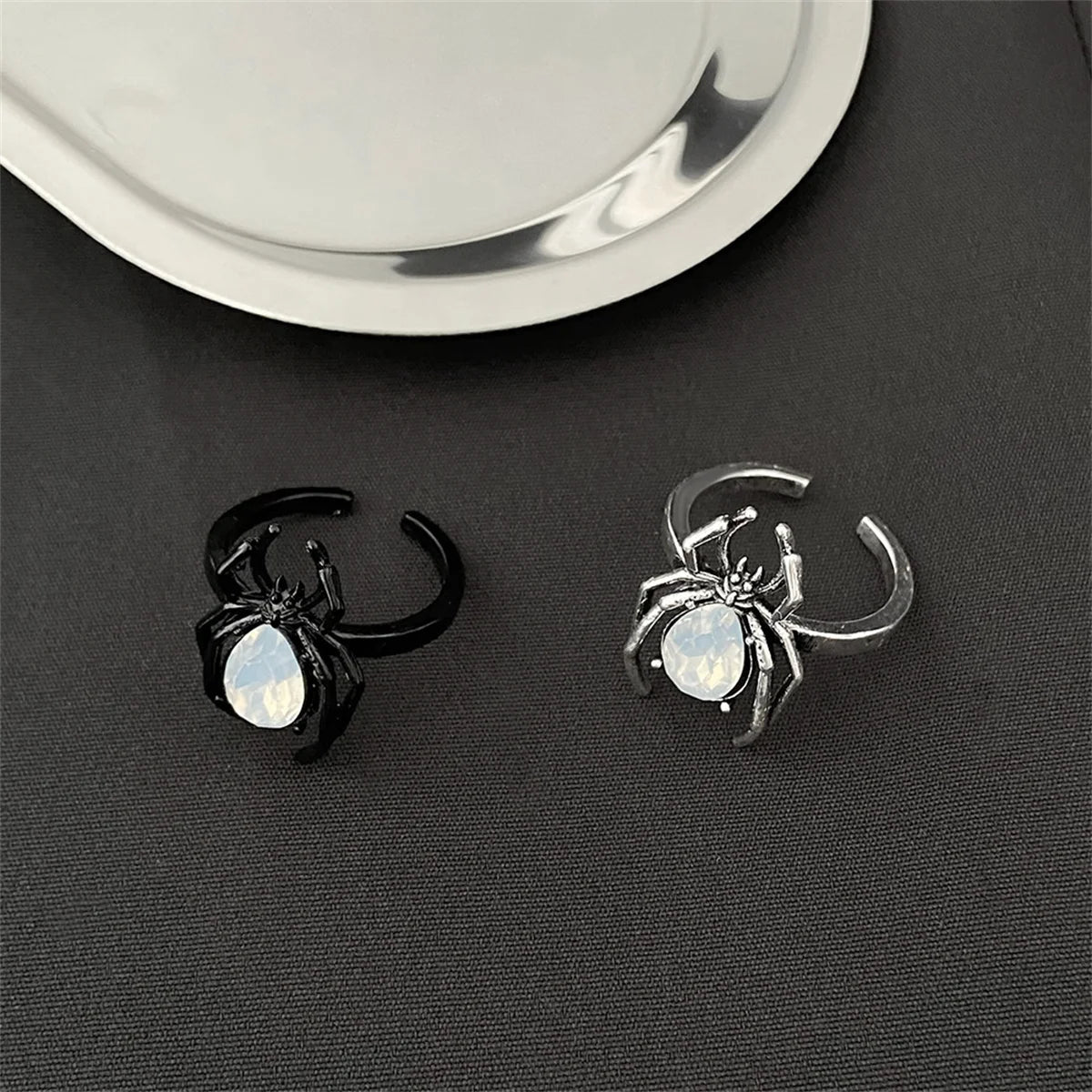 Gothic Black Spider Halloween Rings