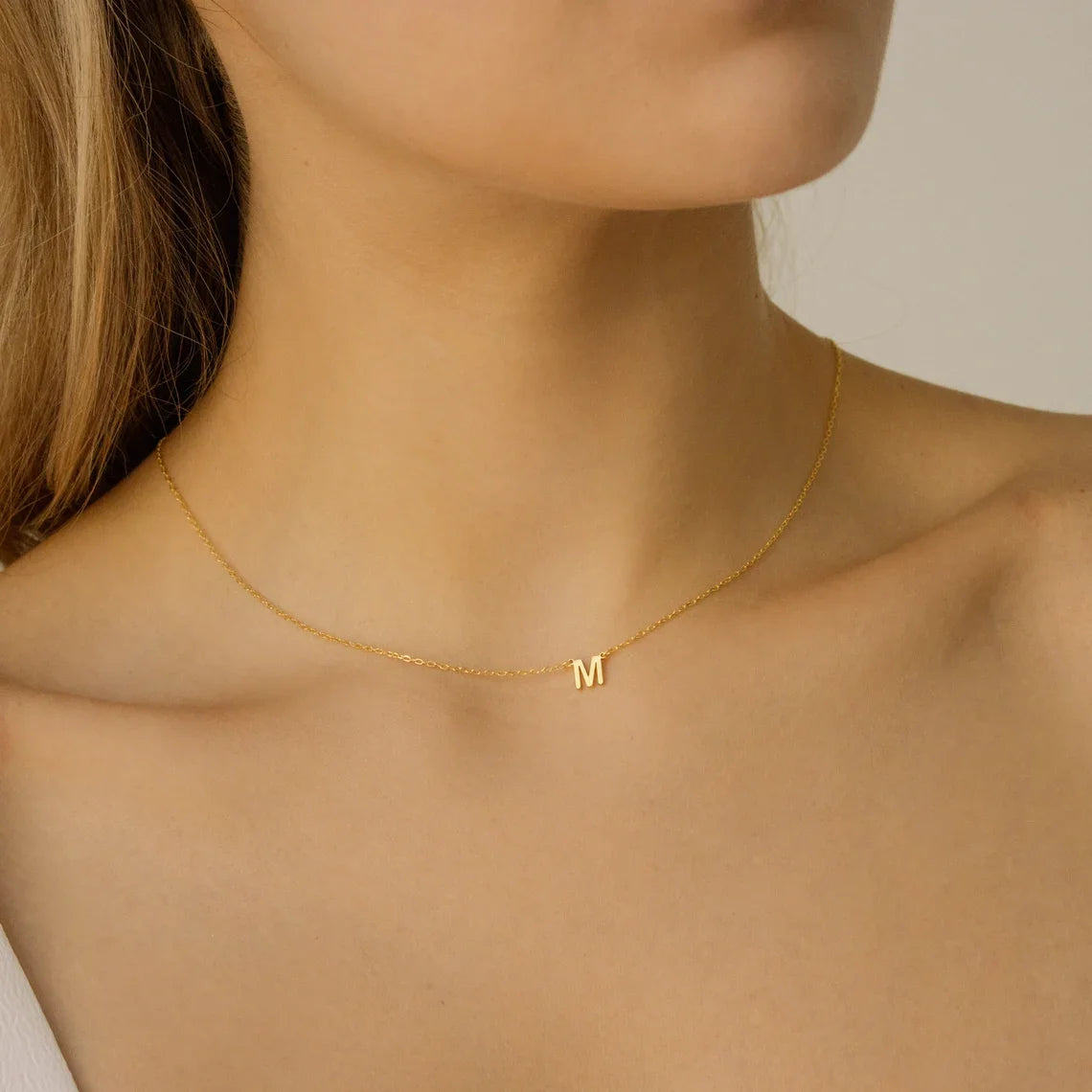 Edelstahl Initial Buchstaben Halskette Für Frauen Schmuck Anhänger Alphabet Einzigen Namen Choker Halsketten Dropshipping