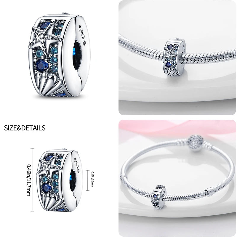 100% Real 925 Sterling Silver Ocean Series Turtle Crab Mermaid Charms Beads Fit Original Pandora Bracelets Bangles Jewelry Gifts