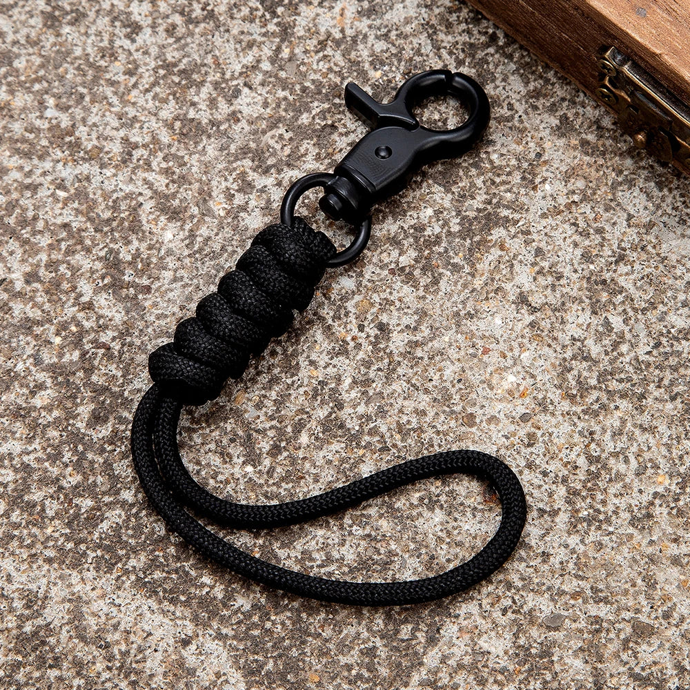 MKENDN Emergency Paracord Clip Buckle Keychain Outdoor Camping Rescue Survival Rope Flashlight Knife Lanyard Backpack keychains