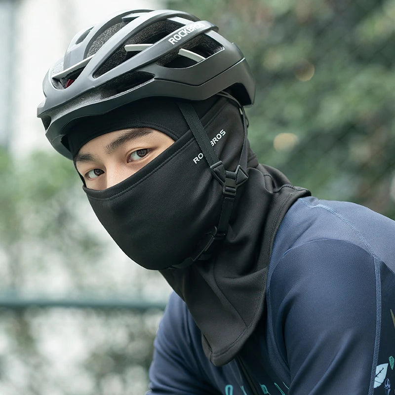 ROCKBROS Winter-Fahrradmaske, Fleece, thermisch, hält warm, winddicht, Fahrrad-Gesichtsmaske, Sturmhaube, Skimaske, Angeln, Skifahren, Mütze, Kopfbedeckung