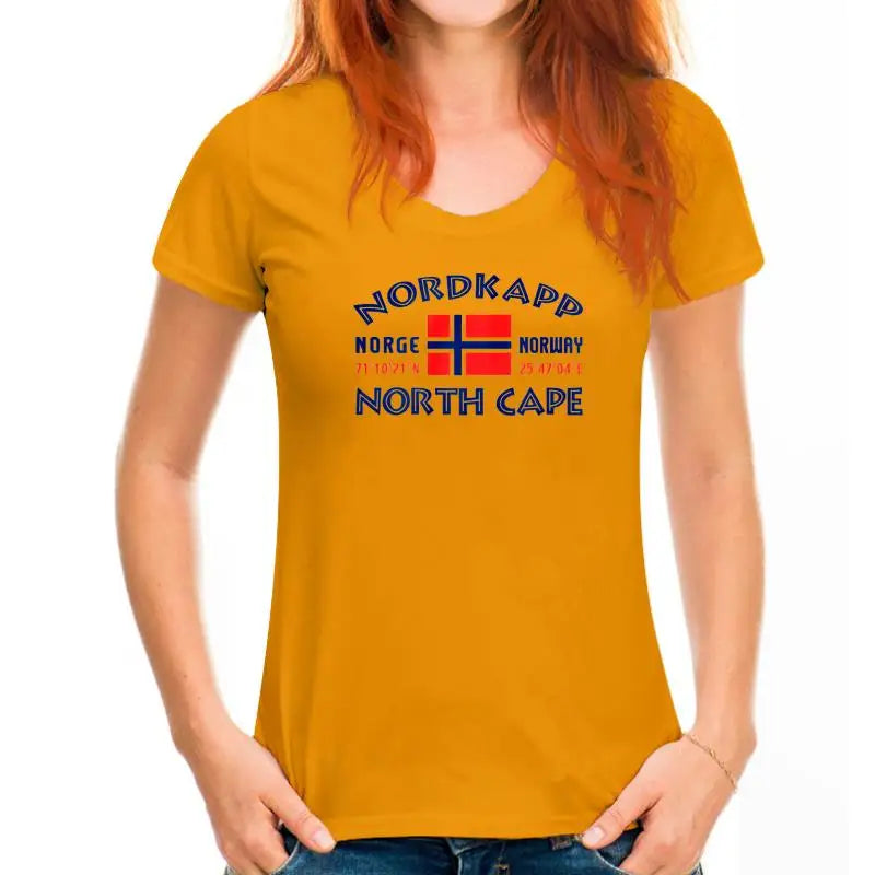 T-shirt imprimé en coton à manches courtes pour hommes NORDKAPP Norvège chemises vestes t-shirt pour femmes