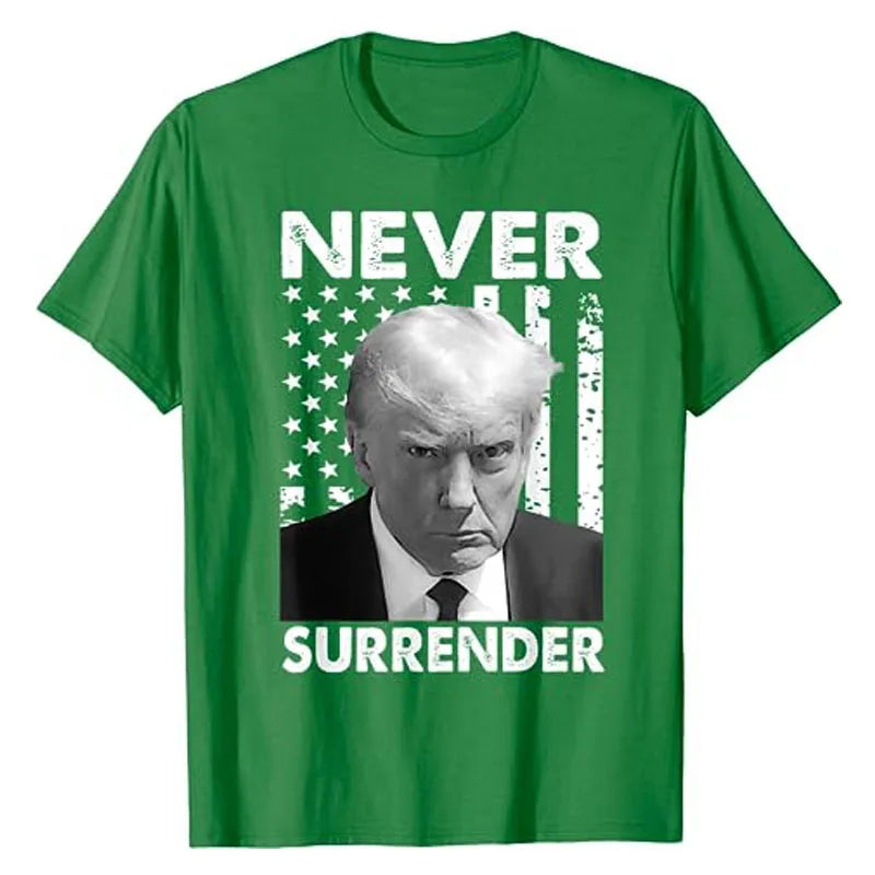 Wanted Donald Trump for President 2024 Election Trump Mug Shot T-Shirt Never Surrender Pro Trump Save American Support Fans Tees