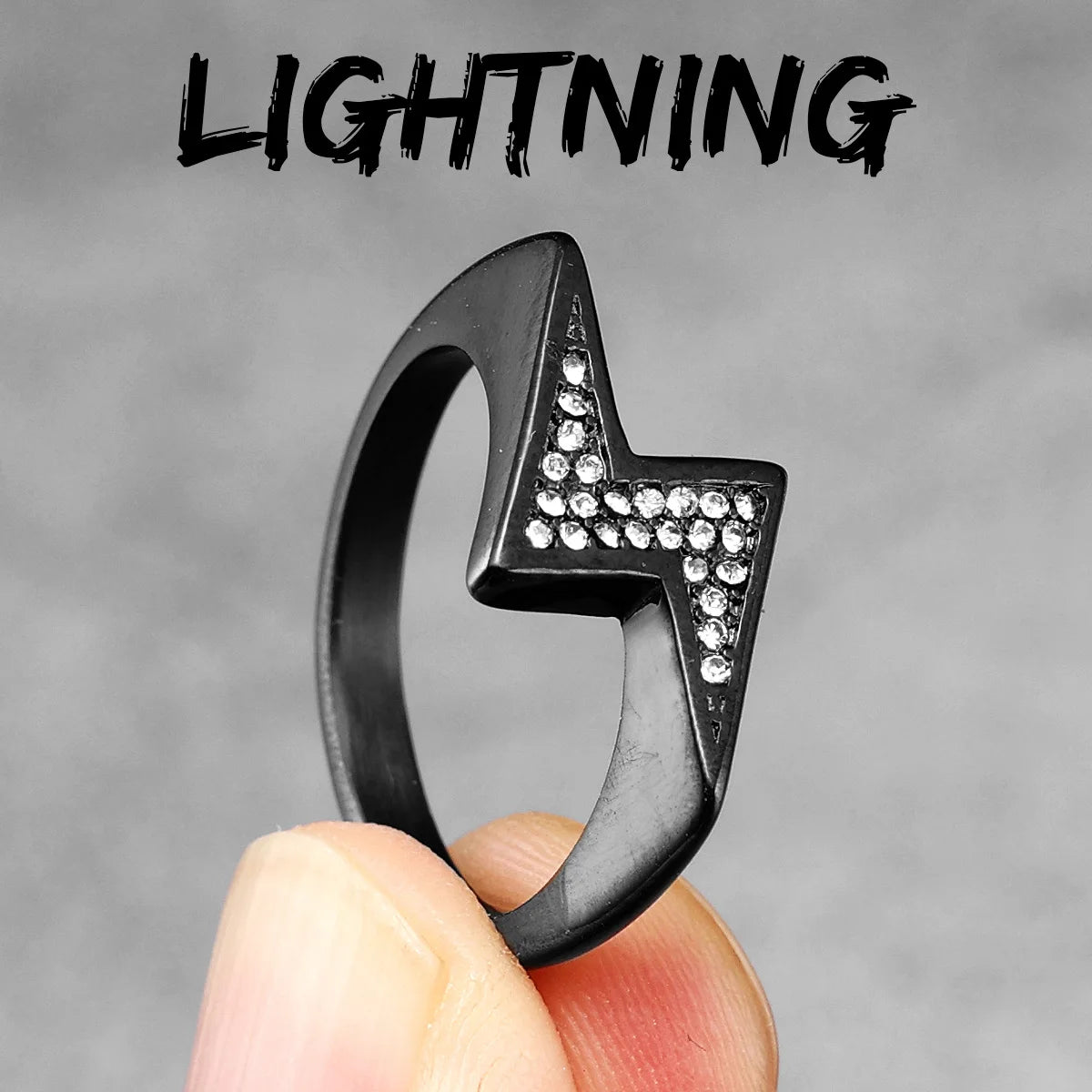 Einfache Blitzringe 316L Edelstahl Hip Hop Männer Ring Klassische Punk Rock Party für Freund Paar Schmuck Weihnachtsgeschenk