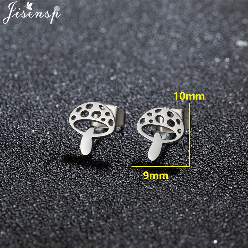 Cartoon Stainless Steel Stud Earrings Gingerbread Man Deer Spider Ghost Earings for Women Christmas Piercing Jewelry 2024