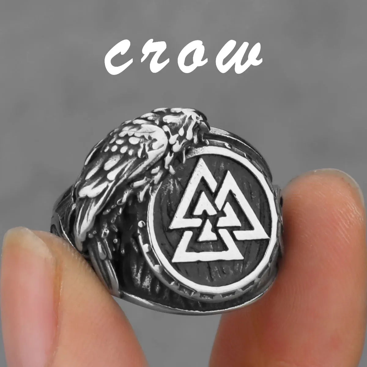 Nordic Viking Stainless Steel Compass Norwegian Rune Ring Viking All Kinds of Men and Women Rune Wolf Ring Jewelry Wholesale