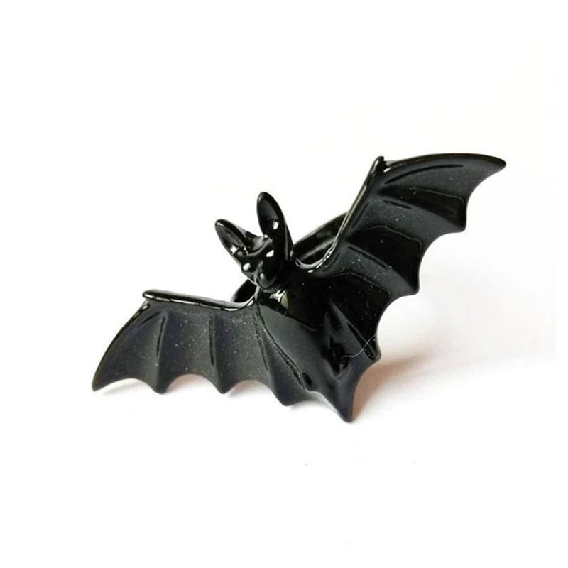 Punk Halloween Fledermaus Ring Gothic Schwarz Vampir Flügel Einstellbare Finger Ringe