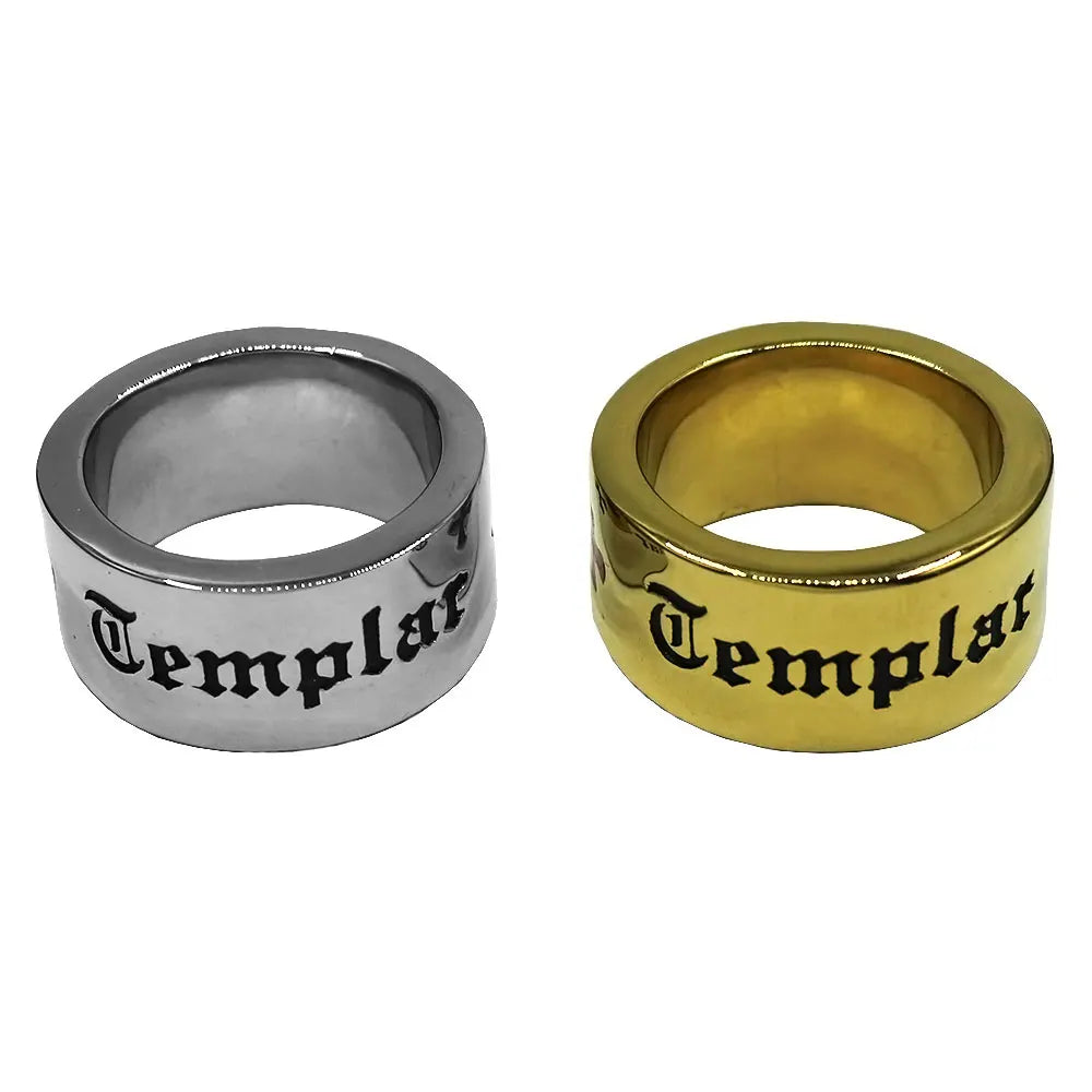 Fashion Knights Templar Ring Stainless Steel Religious Jewelry Classic Black Red Crusade Cross Mens Biker Ring SWR1045A