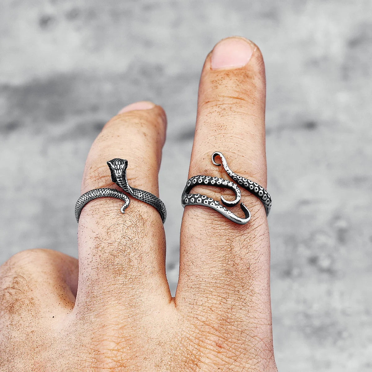 Octopus Tentacles Rings Simple High Quality Trendy 316L Stainless Steel for Friend Couple Jewelry Unisex Best Gift Wholesale