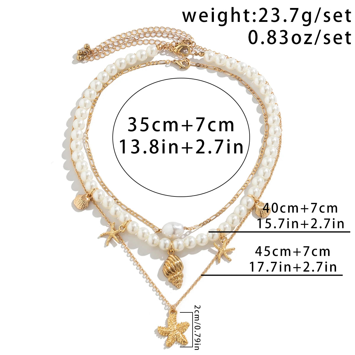 Starfish Shape Pendant Necklace - Madeinsea©