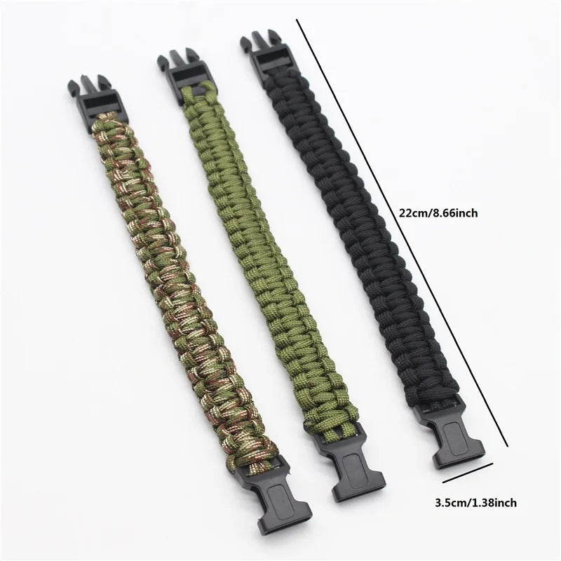 Emergency Rescue Bracelet Paracord Survival Bracelet Tactical Climbing Rope Outdoor Parachute Cord Accessories