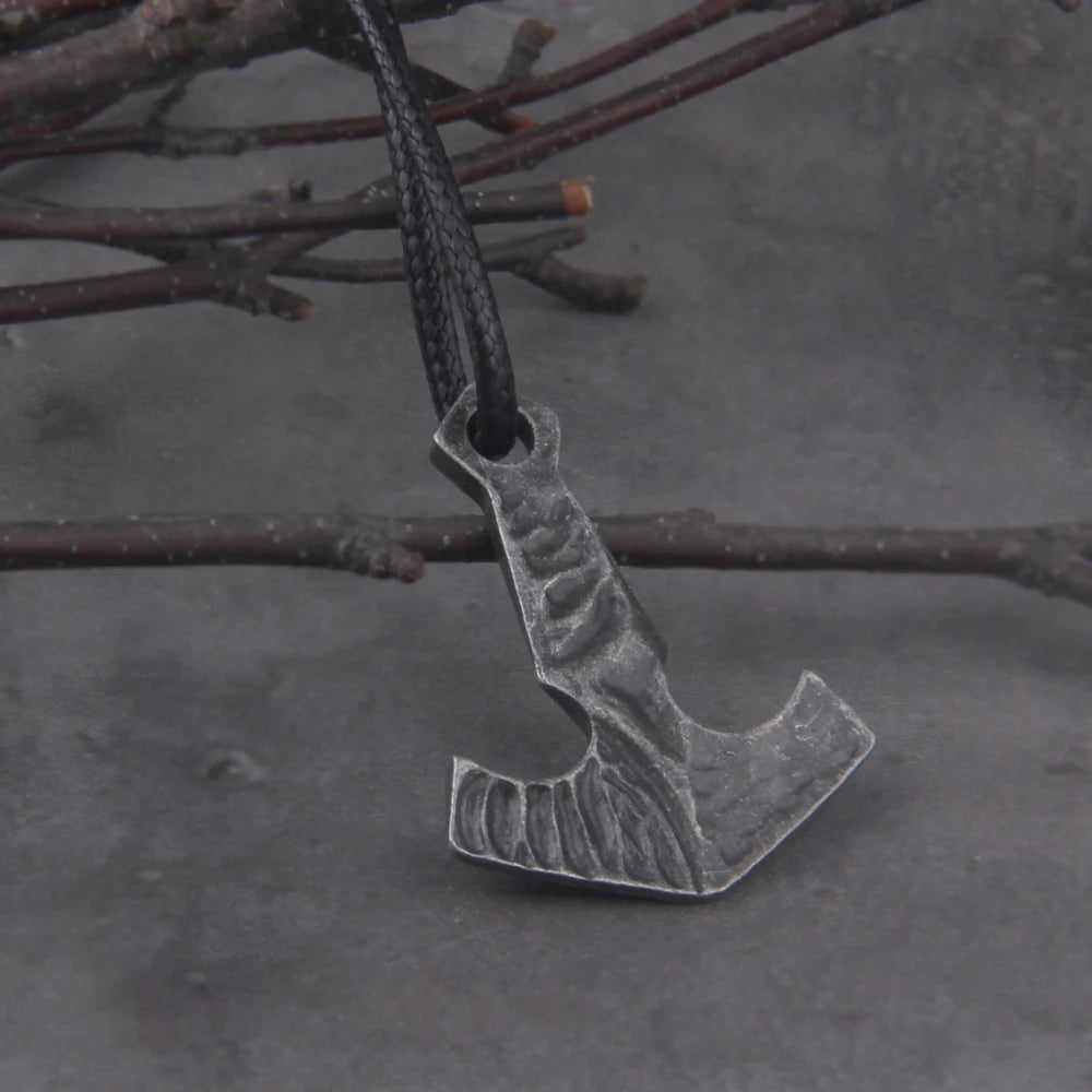 thor's hammer mjolnir pendant necklace viking scandinavian norse viking necklace with chain