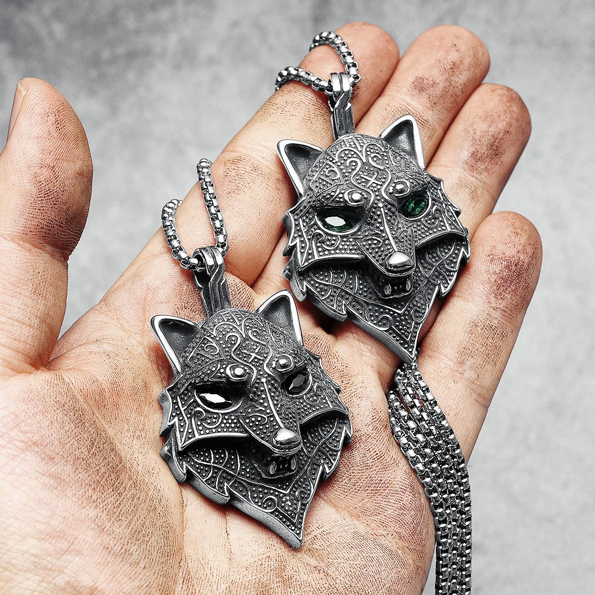 Collier avec pendentif en forme de renard rétro pour homme, bijou en forme d'œil de tigre, chaîne en acier inoxydable 316L, rap rock punk, pour ami, cadeau, livraison directe