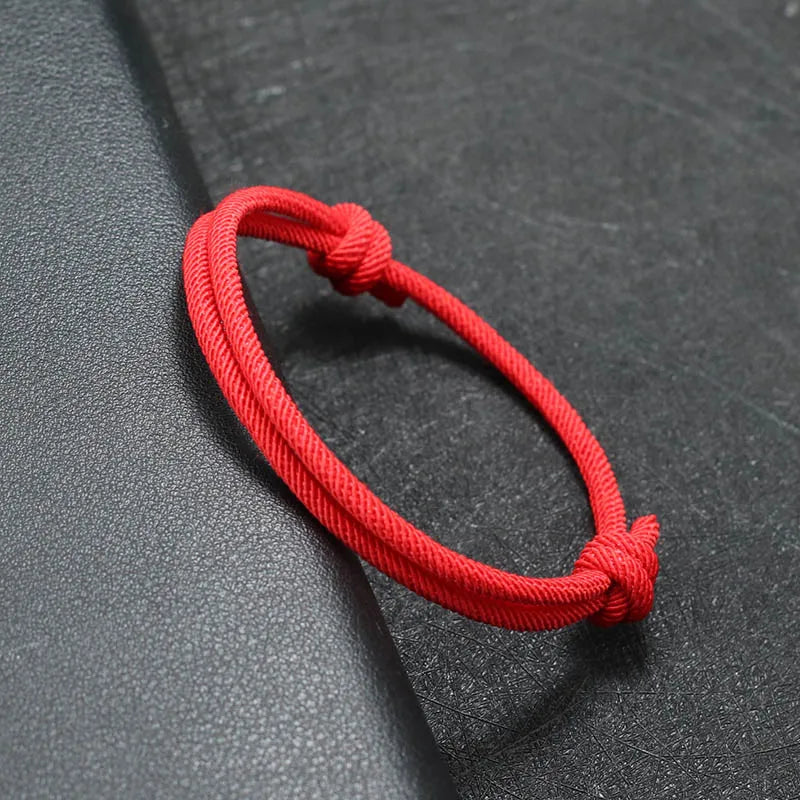 New Handmade Adjustable Rope Bracelet Unisex 4mm Thin String Relationship Braclet Couple Braslet Lucky Thread Brazalete Pulseira