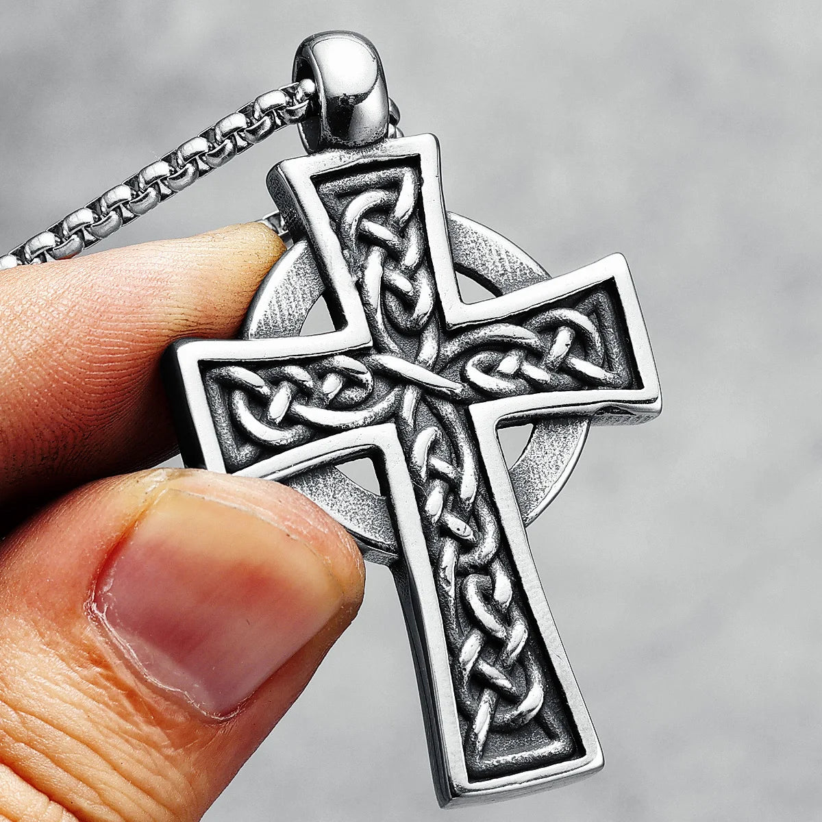 Simple Cross Men Necklace 316L Stainless Steel Pendant Chain Religion Hip Hop Rap for Friends Jewelry Best Gift Dropshipping